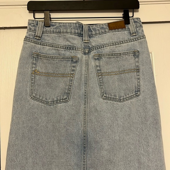 NWOT RUSTY CELESTE LOW RISE DENIM MAXI SKIRT - Picture 7 of 7